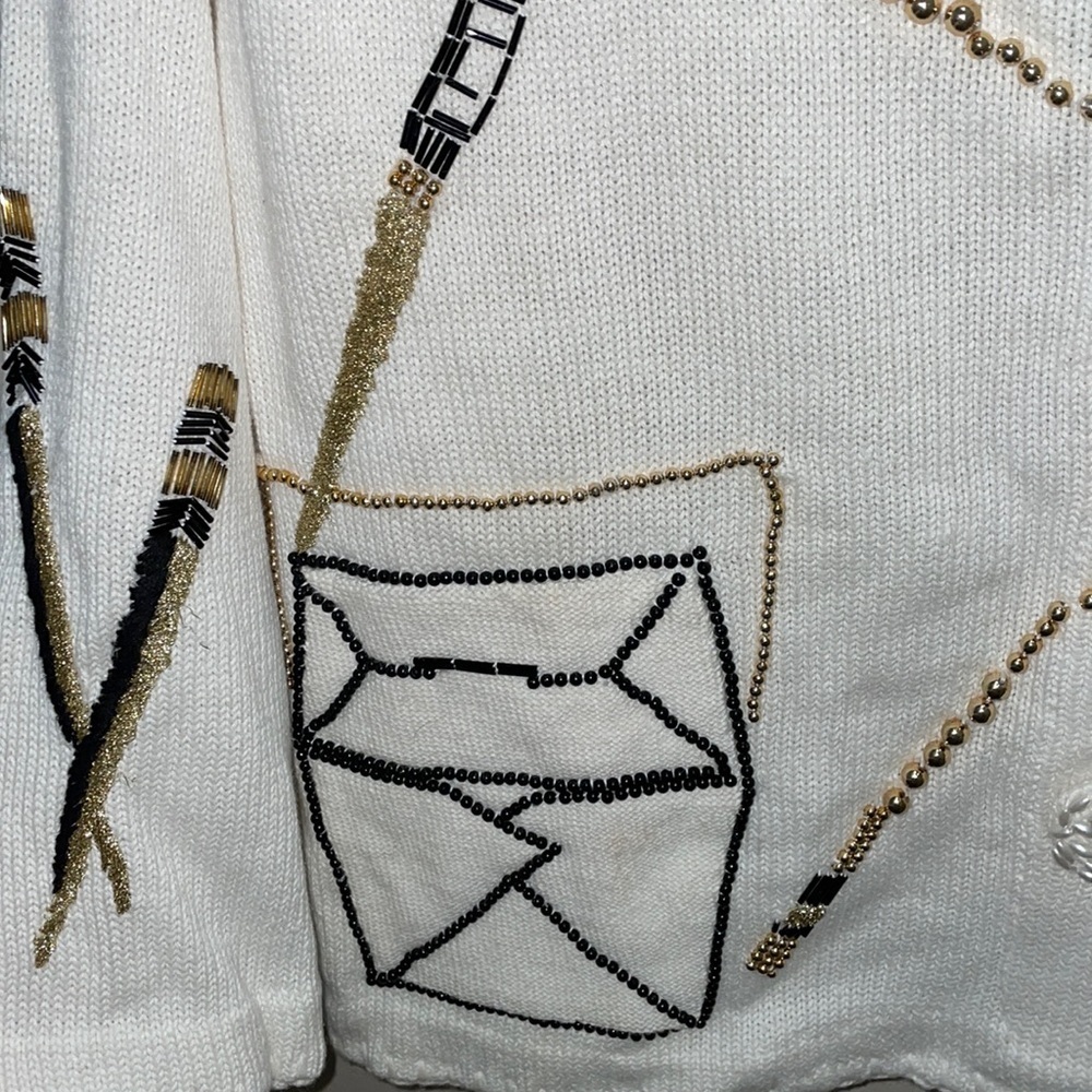 NEW Vintage Michael Simon Chop Suey Artist Sweater Cardigan Art 90s Fun Size 2X - Picture 8 of 9